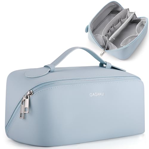 GAGAKU Kosmetiktasche Damen Kulturbeutel, Groß Kulturtasche für Damen, Kulturbeutel Mädchen Reise Kosmetiktasche, Schminktasche Reisezubehör - Blau GAGAKU Kosmetiktasche Damen Kulturbeutel, Groß Kulturtasche für Damen, Kulturbeutel Mädchen Reise Kosmetiktasche, Schminktasche Reisezubehör - Blau von GAGAKU