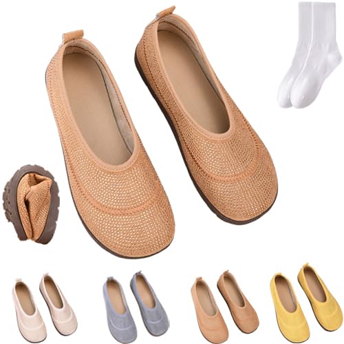 Damen Elegant Sparkly Strass Ballerinas Damen Slip-on Loafers Weiche Unterseite Leichte Ballerina Schuhe Bequeme rutschfeste Wanderschuhe für Business Hochzeit Party, braun, 0 UK Damen Elegant Sparkly Strass Ballerinas Damen Slip-on Loafers Weiche Unterseite Leichte Ballerina Schuhe Bequeme rutschfeste Wanderschuhe für Business Hochzeit Party, braun, 0 UK von GAGFDA