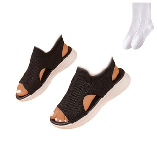 GAGFDA Waschbare Slingback Orthopädische Slide Sport Sandalen - Bequeme Mesh Sandalen für Damen Sommer Casual Plattform Walking Arch Support Schuhe Atmungsaktive Keilabsatz Strandschuhe, Schwarz , 0 GAGFDA Waschbare Slingback Orthopädische Slide Sport Sandalen - Bequeme Mesh Sandalen für Damen Sommer Casual Plattform Walking Arch Support Schuhe Atmungsaktive Keilabsatz Strandschuhe, Schwarz , 0 von GAGFDA