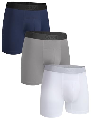 gagli® Boxershorts Herren, Atmungsaktive Unterhosen Männer, Boxershorts Waumwolle Modal, Weiche Herren Unterhosen mit Comfort Flex Bund, Feuchtigkeitsableitend 3er Pack von gagli