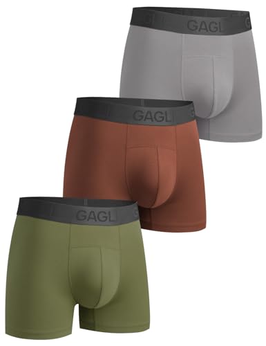 gagli® Boxershorts Herren, Weiche Unterhosen Männer, Atmungsaktive Herren Unterhosen mit Comfort Flex Bund, Feuchtigkeitsableitend Boxershorts Herren 3er Pack von gagli