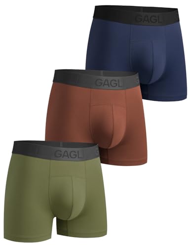 gagli® Boxershorts Herren, Weiche Unterhosen Männer, Atmungsaktive Herren Unterhosen mit Comfort Flex Bund, Feuchtigkeitsableitend Boxershorts Herren 3er Pack von gagli