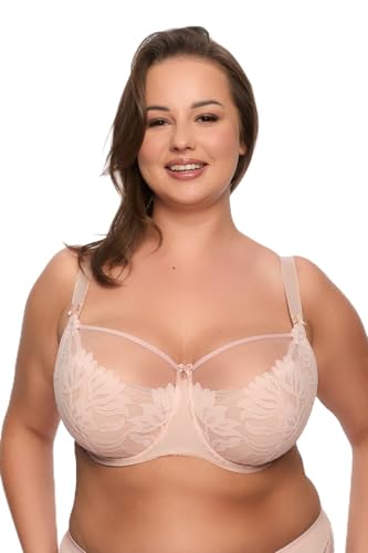 GAIA Damen Halbschalen-BH 1134 Keto | H80 | Rosa | Eleganter Semi-Soft BH mit Spitze für perfekten Halt und Komfort | Beliebte SS10-Konstruktion von GAIA