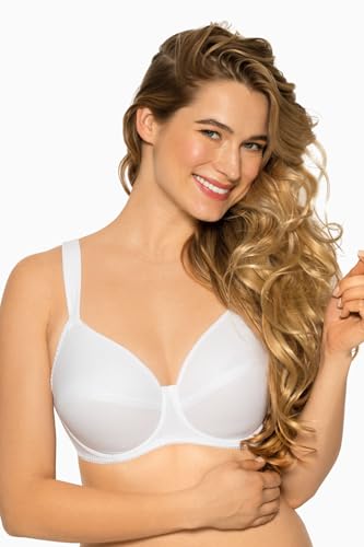 GAIA Damen Soft BH Maddalena Weiß D65| Klassischer Bügel-BH mit Vollen Schalen | Bequeme Breite Träger & Optimaler Halt | Perfekt für Alltag und große Größen von GAIA