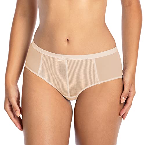 Gaia Klassischer Damen-Slip mit Streifen 1058P Sonia, Beige, M von GAIA