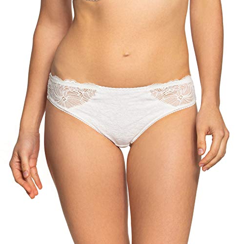 Gaia Damen Slip Brazilian Unterhosen Unterwäsche Spitze 534B Chantal, Hellbeige,XL von GAIA