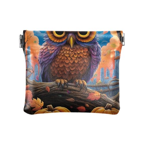 Cartoon-Geldbörse mit niedlichem Maus-Münzen, Mini-Lippenstift, Kosmetiktasche, Kleingeldbörse für Damen, Halloween Eule Kürbis, Muster: Cartoon-Geldbörse mit niedlichem Maus-Münzen, Mini-Lippenstift, Kosmetiktasche, Kleingeldbörse für Damen, Halloween Eule Kürbis, Muster: von GAIREG