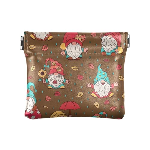 Cartoon Haie Skateboards Blau Münzen Geldbörse Mini Kleingeldbeutel Frauen Münzfach, Niedliche Zwerge, Herbstbraun, Muster: von GAIREG