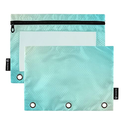 GAIREG Gradient Blue Binder Pouch 3 Loch Bleistift Tasche für Binder Ring Binder Pouch 2 Pack von GAIREG