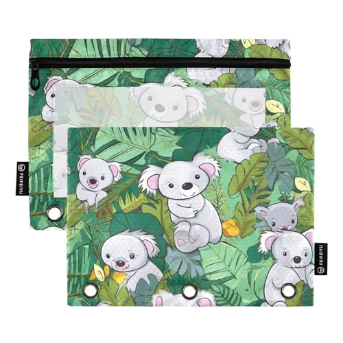 GAIREG Little Koala Binder Federmäppchen Federmäppchen 3-Ringbuch Federmäppchen für Binder 2 Stück von GAIREG