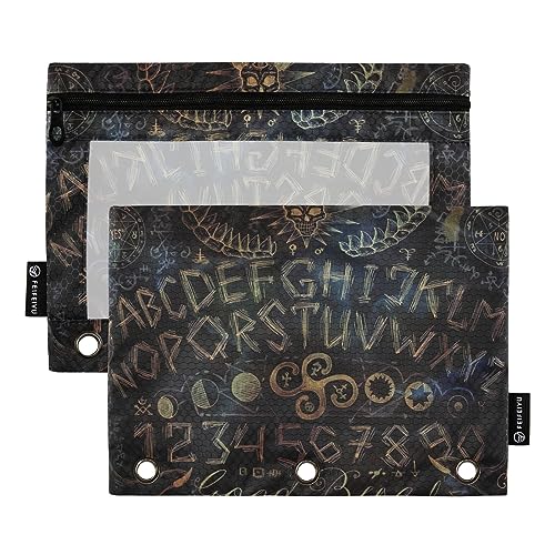 GAIREG Mystery Chart Binder Pencil Pouch 3 Hole Punch Pencil Pouch Pencil Case for Binder 2 Pack von GAIREG