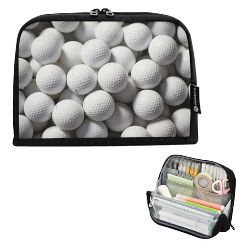 GAIREG Stehendes Federmäppchen mit Golfbällen und magnetischem Klappdeckel und mehreren Fächern für Reisen und Schule von GAIREG