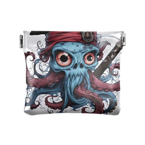 Mini Geldbörse Geldbörse Portemonnaie, Cartoon-Pirat, Muster: von GAIREG