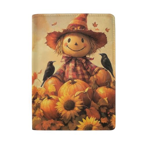 Niedlicher Reisepasshalter für Damen, Niedliche Herbst-Vogelscheuche von GAIREG