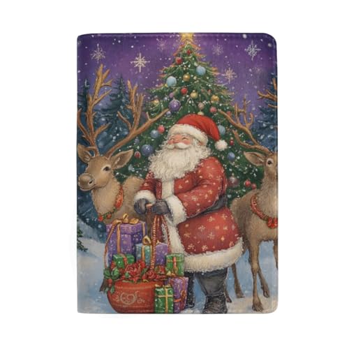 Reisepasshülle Herren Reisepasshülle, Weihnachtsmann Rentier Weihnachten von GAIREG