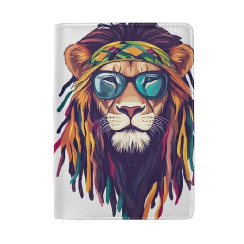 Reisepasshülle Reisepasshülle für Damen, Löwe mit Dreadlocks von GAIREG