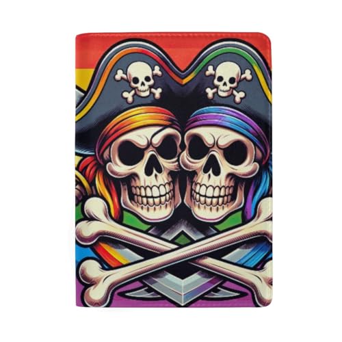 Reisepasshülle Reisepasshülle für Damen, Totenkopf-Paar auf Stolz-Flagge Reisepasshülle Reisepasshülle für Damen, Totenkopf-Paar auf Stolz-Flagge von GAIREG