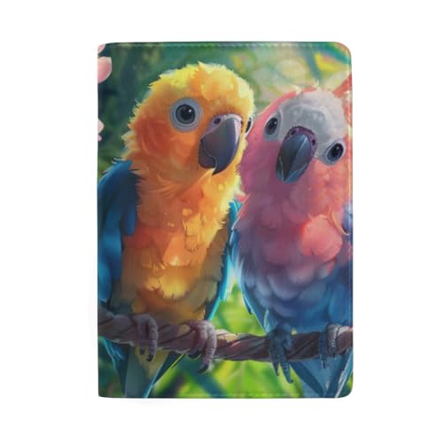 Reisepasshülle für Damen, Herren, Reisepasshülle, Cartoon-Papageien von GAIREG
