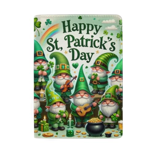 Reisepasshülle für Damen, Leder, Reisepass-Brieftasche, Happy St. Patrick's Day Zwerge von GAIREG