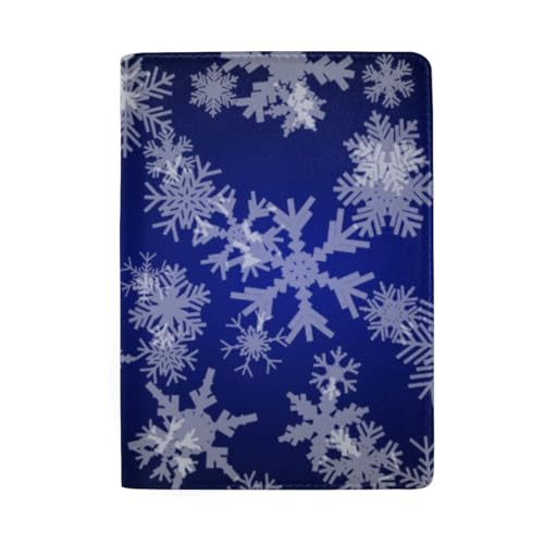 Reisepasshülle für Damen, Motiv: Weihnachtsmotiv, blauer Schnee, Reisepass-Organizer, für Damen, Weihnachten Blau Schnee von GAIREG