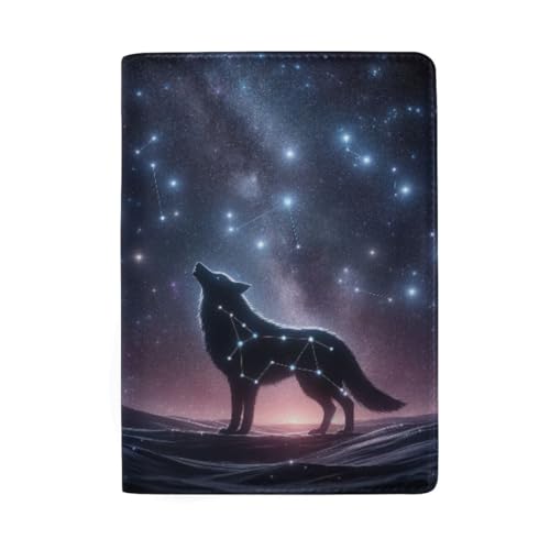 Reisepasshülle für Herren, Reisepasshülle für Damen, Sternzeichen Wolf von GAIREG