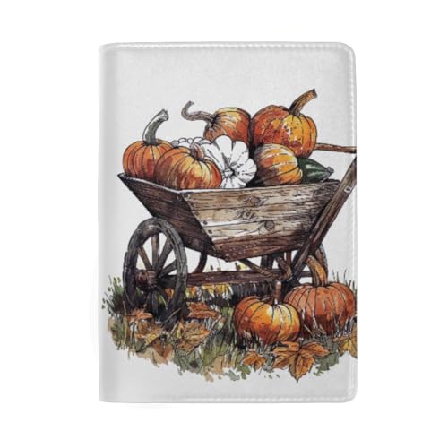 Reisepasshülle mit Kartenfächern, Reisepasshüllen für Damen, Herbst Pumpkin Farm-321 Reisepasshülle mit Kartenfächern, Reisepasshüllen für Damen, Herbst Pumpkin Farm-321 von GAIREG