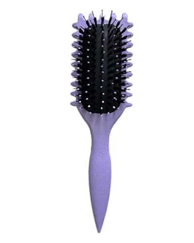 GAJUS 1 Stück Lockenbürste, zum Kämmen, Pflegen, Formen und Stylen von Locken, für Damen und Herren, reduziert Ziehen und Verfilzen der Locken (lila) von GAJUS