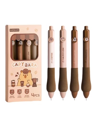 GAJUS 4 Stück Kugelschreiber mit blauer Tinte, 0,5 mm löschbare Stifte, löschbare Kugelschreiber mit Bärenmotiv, Geschenk für Kinder und Schüler, Schulbedarf – Kaffee GAJUS 4 Stück Kugelschreiber mit blauer Tinte, 0,5 mm löschbare Stifte, löschbare Kugelschreiber mit Bärenmotiv, Geschenk für Kinder und Schüler, Schulbedarf – Kaffee von GAJUS