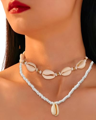 GAJUS Boho Muschelkette Damen, Elegante Meerjungfrau Schmuck Für Strandurlaub, Perfekte Muschel Kette Im Trendy Strandlook – Sommerlicher Accessoire Für Damen von GAJUS
