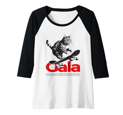 Damen GALA - Schöner Mädchen Name mit Katze & Skateboard Raglan Damen GALA - Schöner Mädchen Name mit Katze & Skateboard Raglan von GALA Tochter Enkel Geburtstag Geschenkideen