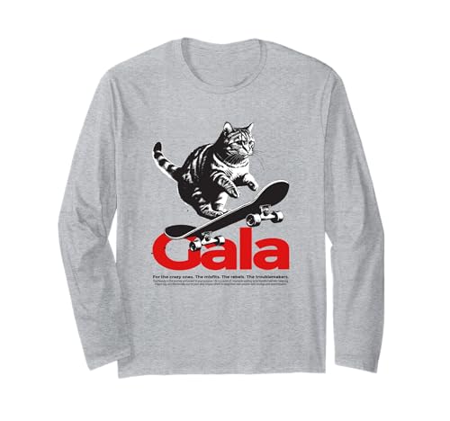 GALA - Schöner Mädchen Name mit Katze & Skateboard Langarmshirt GALA - Schöner Mädchen Name mit Katze & Skateboard Langarmshirt von GALA Tochter Enkel Geburtstag Geschenkideen