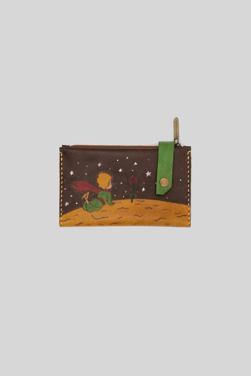 Frauen Kleine Prinz Braun Brieftasche Geldbörse Halter Münze Echte Verrückte Kuh Leder Geschenke Für Ihre Ihn in Der Türkei Gemacht von GALATALEATHERSHOP