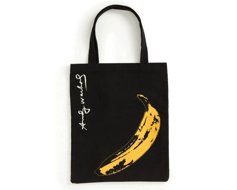 GALISON Umhängetasche Warhol Banana Canvas Tote Bag - Black von GALISON
