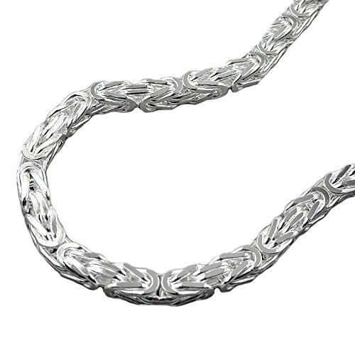 Armband 4mm Königskette vierkant glänzend Silber 925 19cm von GALLAY