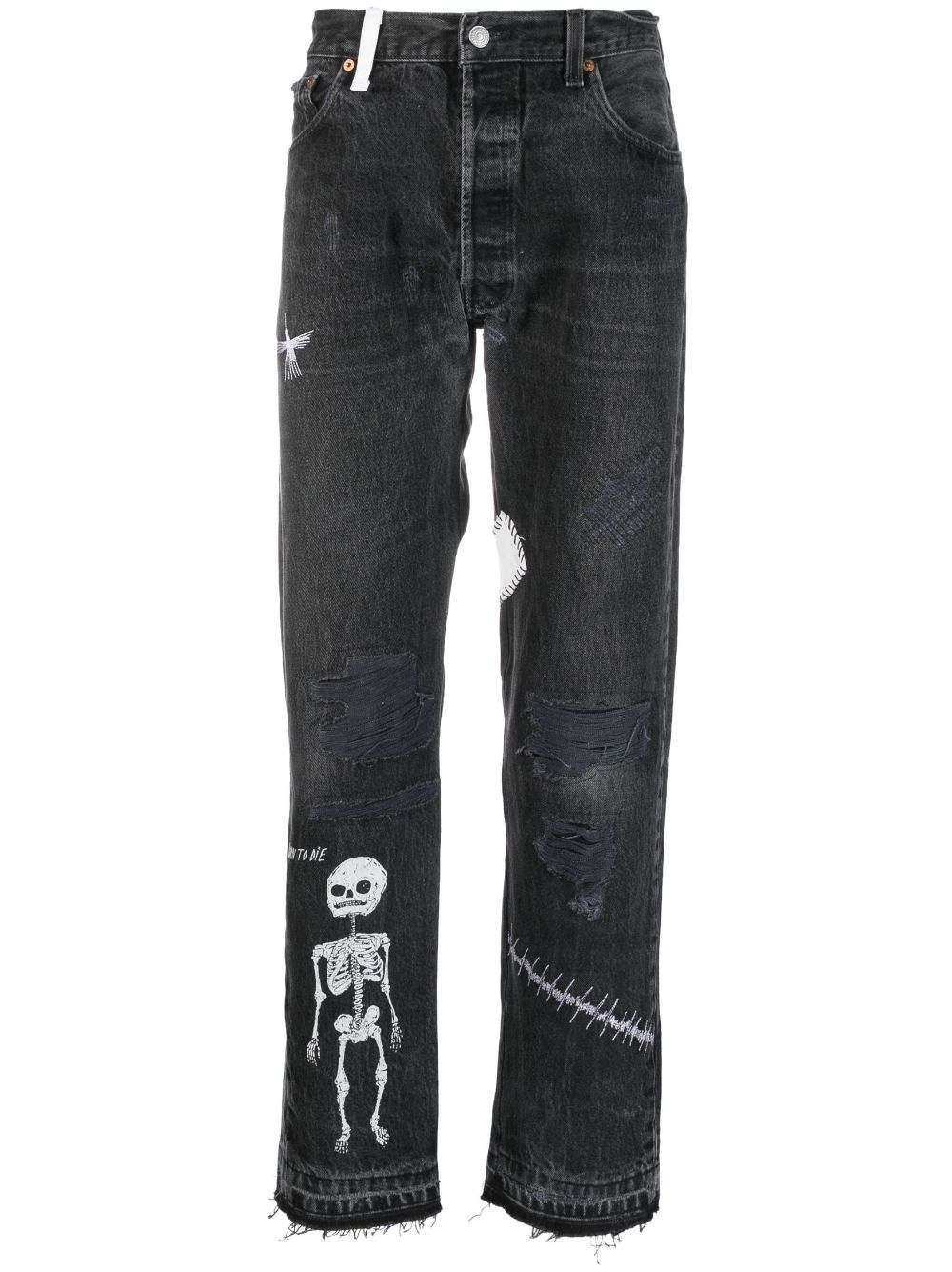 GALLERY DEPT. Halbhohe Straight-Leg-Jeans - Schwarz von GALLERY DEPT.