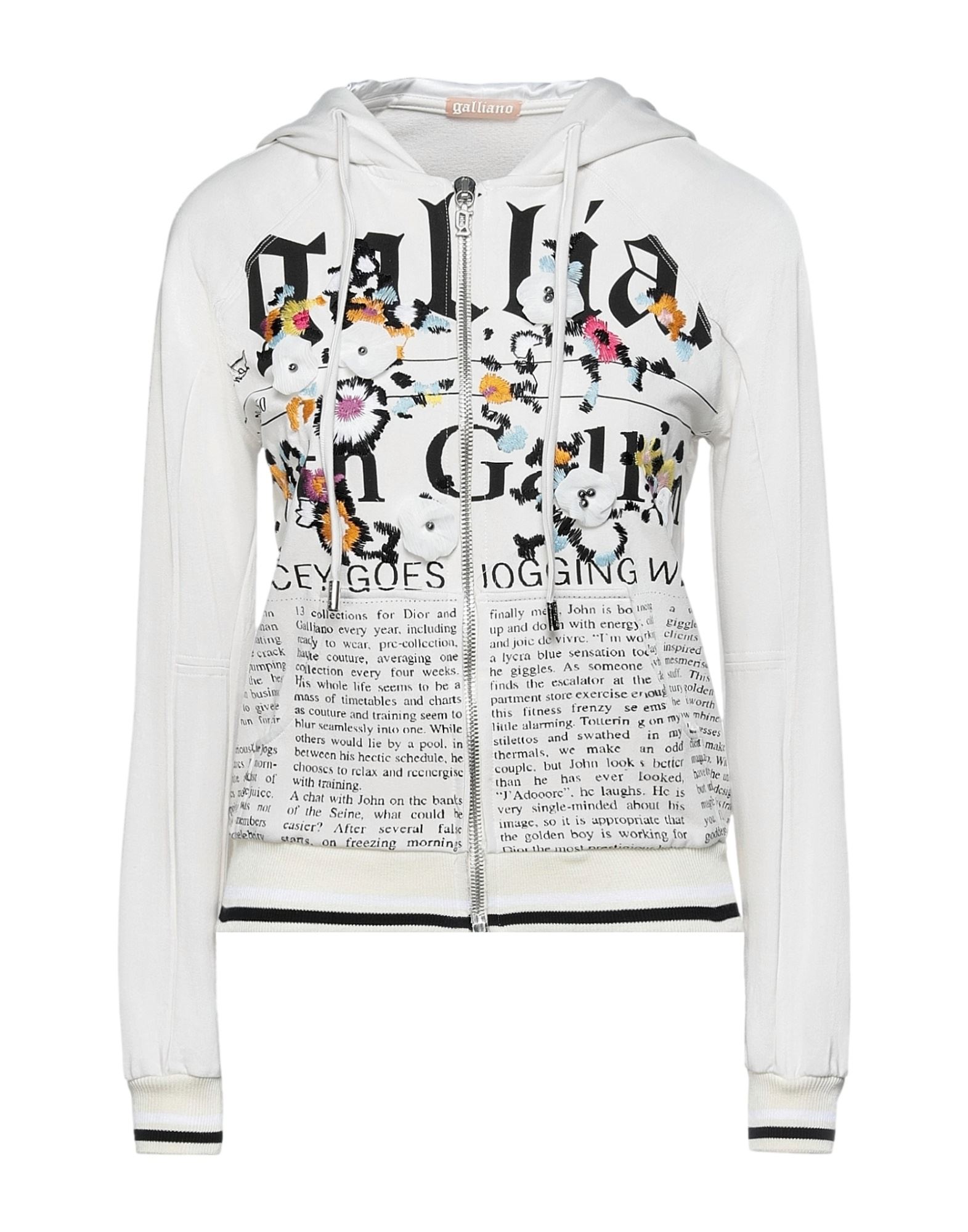 GALLIANO Sweatshirt Damen Weiß von GALLIANO