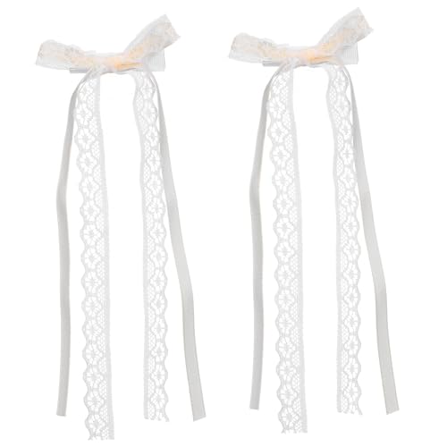 GALPADA 2stücke Spitzenschleifenclip Haarschleife Für Frauen Mädchen Haarschmuck Aus Spitze Schleifenclips Für Haare Bänder Für Haarschleifen Haarspangen Für Party Alltag von GALPADA
