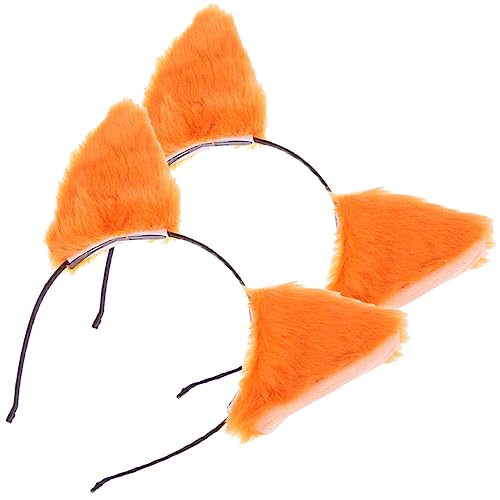 GALPADA 2stücke Plüsches Katzenohren Stirnband Haarreif Mit Katzenohren Tierohren Stirnbänder Für Cosplay Party Kostüm Zubehör Für Halloween Karneval Weihnachten von GALPADA