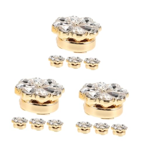 3 Sätze Blumen-manschettenknöpfe Flaschenregal Weinregal Behälter Für Brotregale Zubehör Trommelständer Weinregal Für Den Haushalt Lagerregal Weinregal Golden Legierung 4 Stück * 3 GALPADA von GALPADA