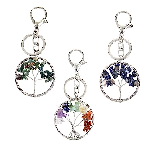 GALPADA 3 Stück Handgefertigter Schlüsselanhänger Mit Lebensbaum – Kreativer Als Taschendekoration () von GALPADA