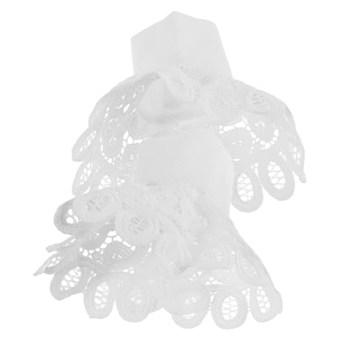 GALPADA Spitzenmanschetten Für Damen Abnehmbare Handgelenkmanschetten Modische Puffärmel Weiße Spitzenmanschetten-dekor Falsche Ärmelmanschetten Für Kleiderzubehör von GALPADA