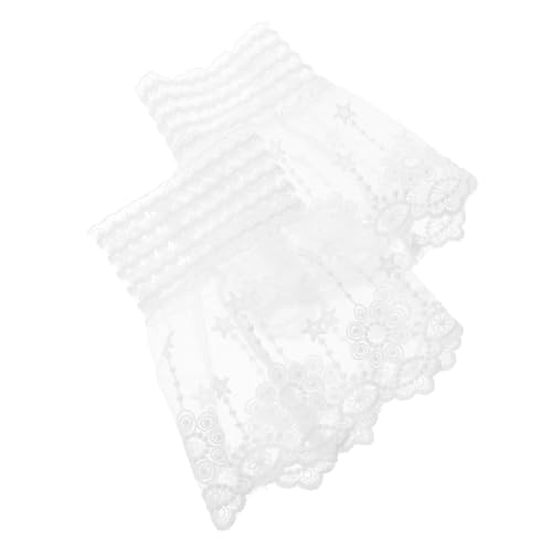 GALPADA 1 Paar Fake-ärmel Aus Spitze Falsche Ärmel Aus Spitze Steampunk-manschette Ärmelbündchen Armmanschettenrüsche Lolita-handhülle Elastische Manschette Spitzenarmband Baumwolle Weiß von GALPADA