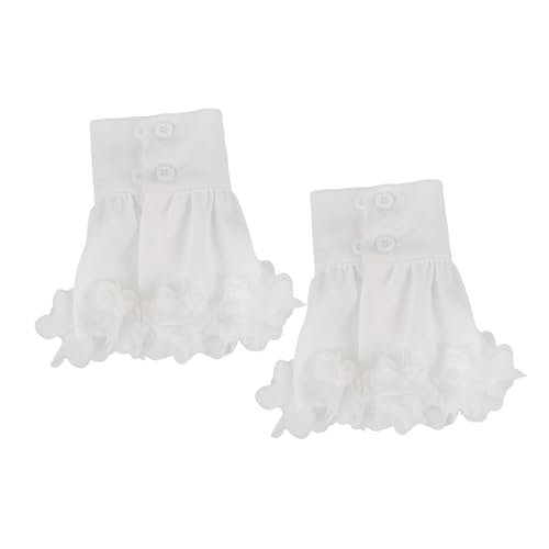 GALPADA 1paar Abnehmbare Chiffon Fake Manschetten Mit Floralen Puffärmeln Für Anlässe Stilvolle Dekoration Für Hochzeiten Galas Und Romantische Abendessen von GALPADA