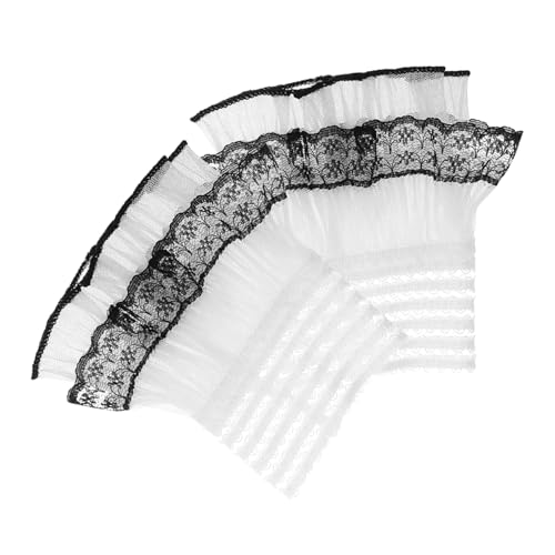 GALPADA Modischer Abnehmbarer Spitzenmanschetten Für Damen Vielseitige Weiche Stoffärmel Für Pullover Jacken Und Hoodies Mit Netz Und Schwarzem von GALPADA