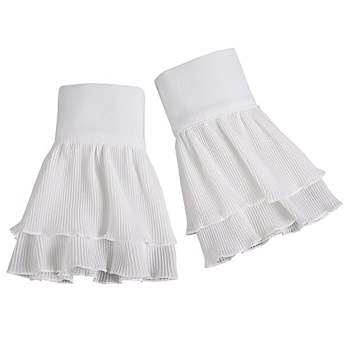 GALPADA Abnehmbare Chiffon Handfesseln Damen Dekorative Hemd Handgelenksmanschetten mit Rüschen für Partys und Alltag von GALPADA