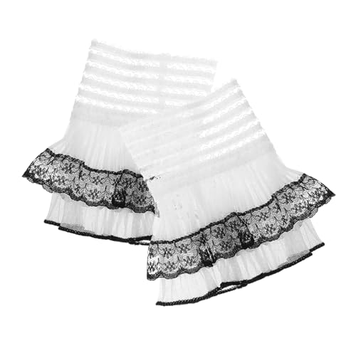 GALPADA Abnehmbare Spitzen-handgelenkmanschetten Mesh-handmanschetten Rüschen-handgelenk-ärmel Für Outfits Und Oberbekleidung von GALPADA
