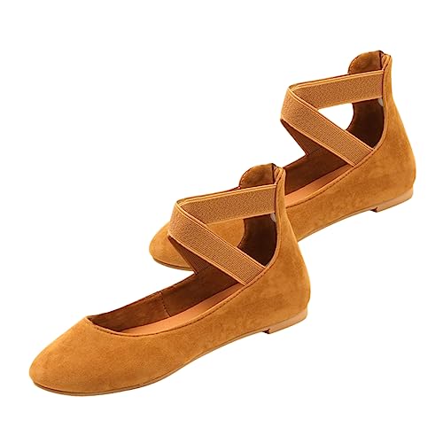 GALPADA 1 Paar Mode Vier Jahreszeiten Schuhe Flache Freizeitschuhe Flache Bootsschuhe Lässige Single-Schuhe Ballettschuhe Turnschuhe Für Frauen Tanzschuhe Eben Damen Skateboard-Schuhe von GALPADA