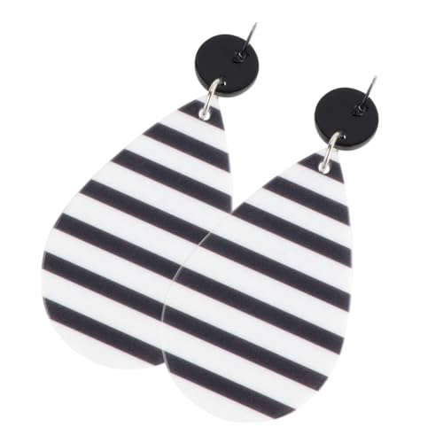 GALPADA 1 Paar Ohrschmuck Patriotischer Ohrhänger Stern Und Streifen Personalisierter Ohrring Unabhängigkeitsohrring Des Deckels Ohrstecker Für Damen Acryl Ohrhänger Weiß von GALPADA