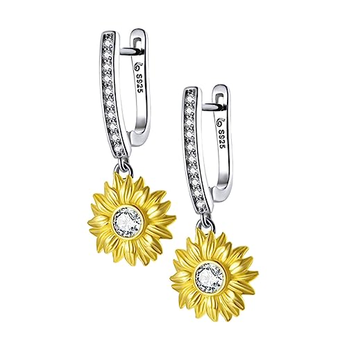 GALPADA 1 Paar Sonnenblumen-Ohrringe Blumenmodellierung Sonnenblumen-Ohrschmuck sonnenblumen ohrringe damenschmuck Ohrstecker Mode-Accessoire für Mädchen Mädchenschmuck charmant einstellen von GALPADA