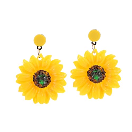 GALPADA 1 Paar Sonnenblumen-ohrringe Kronleuchter Zucht Meeresschmuck Mädchen Ohrringe Skurrile Dekoration Outdoor- Bezeichner Anhänger Koreanische Modeohrringe Damen Legierung Yellow GALPADA 1 Paar Sonnenblumen-ohrringe Kronleuchter Zucht Meeresschmuck Mädchen Ohrringe Skurrile Dekoration Outdoor- Bezeichner Anhänger Koreanische Modeohrringe Damen Legierung Yellow von GALPADA